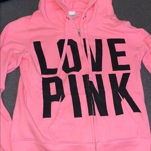 PINK zip up hoodie